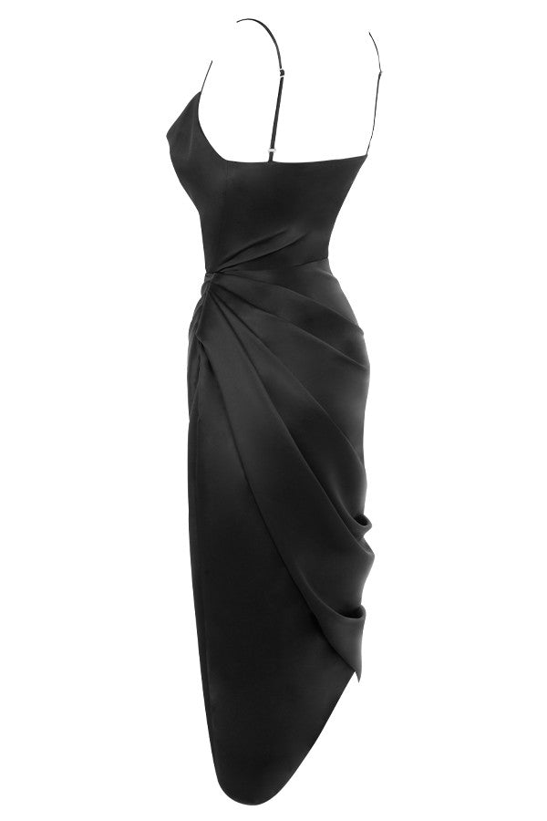 Satin balcony corset dress