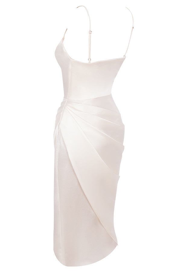 Satin balcony corset dress