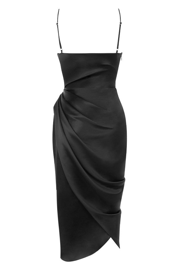 Satin balcony corset dress