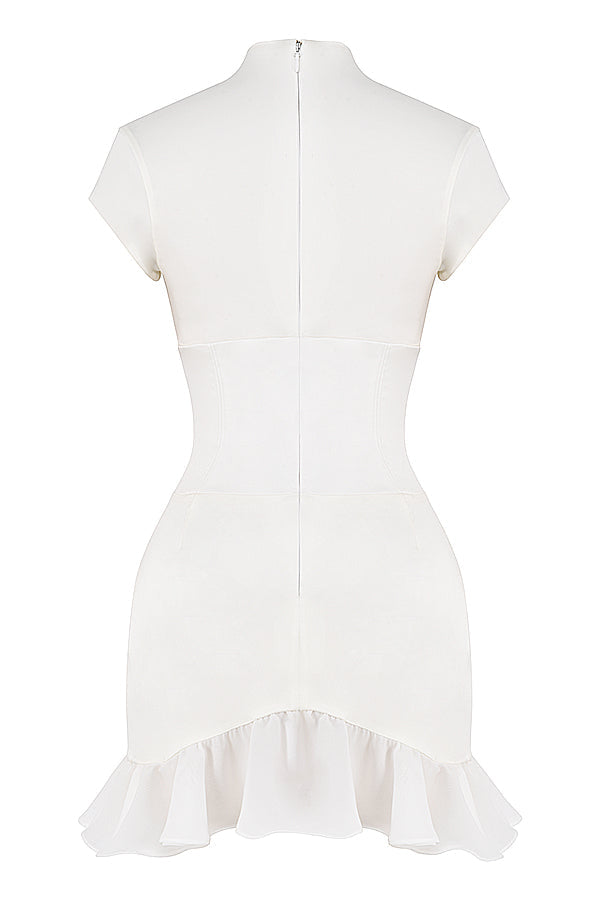 Corset dress with ruffles