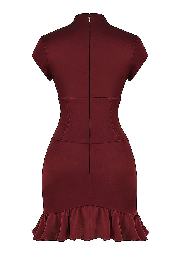 Corset dress with ruffles