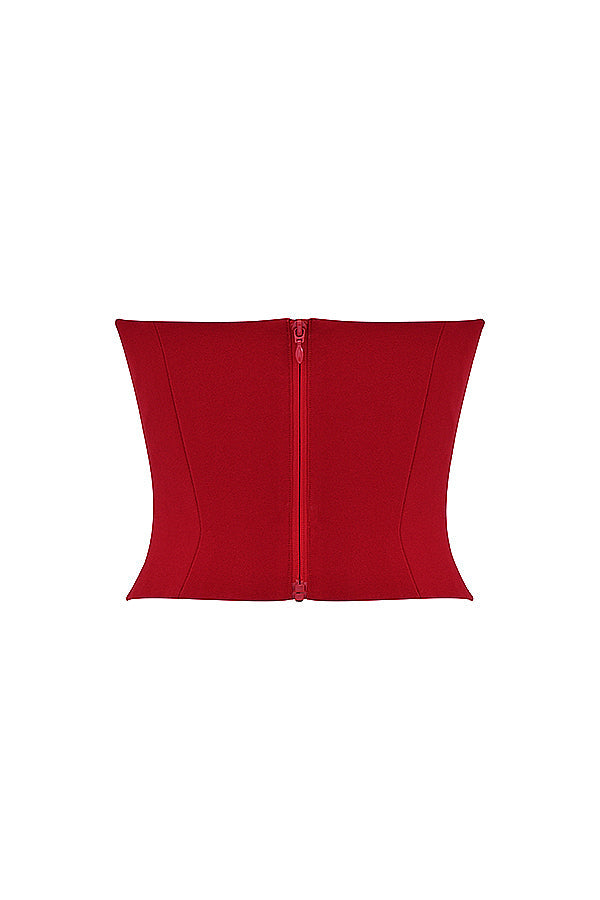 Deep cut corset with maxi skirt