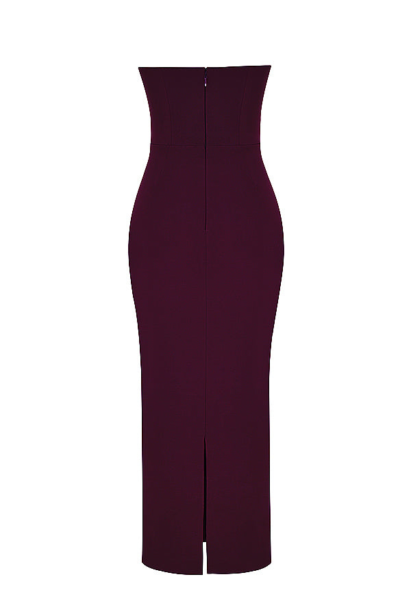 Strapless corset maxi dress