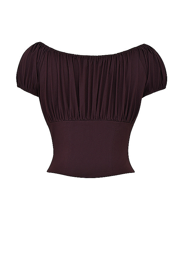 Pleated top with midi skirt