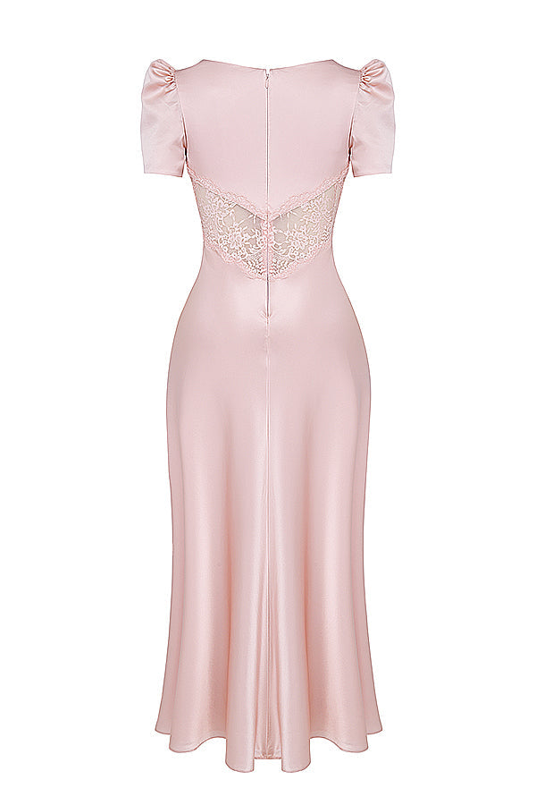Pure silk and lace dress