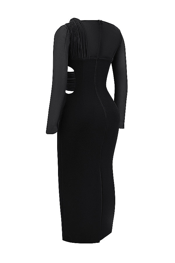 Plunging maxi dress