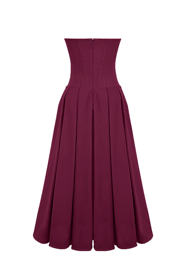 Ballerina strapless midi dress