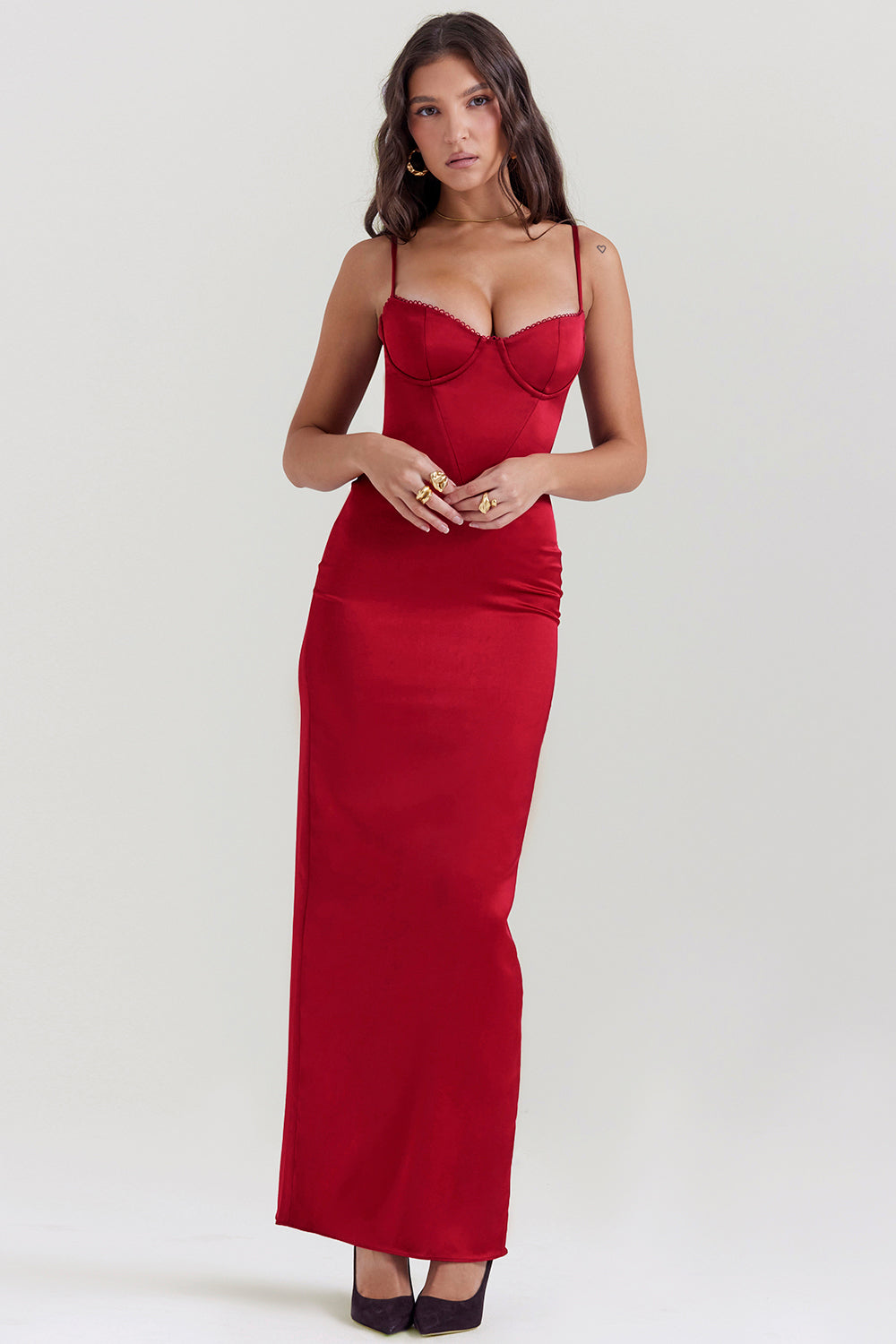 corset maxi dress