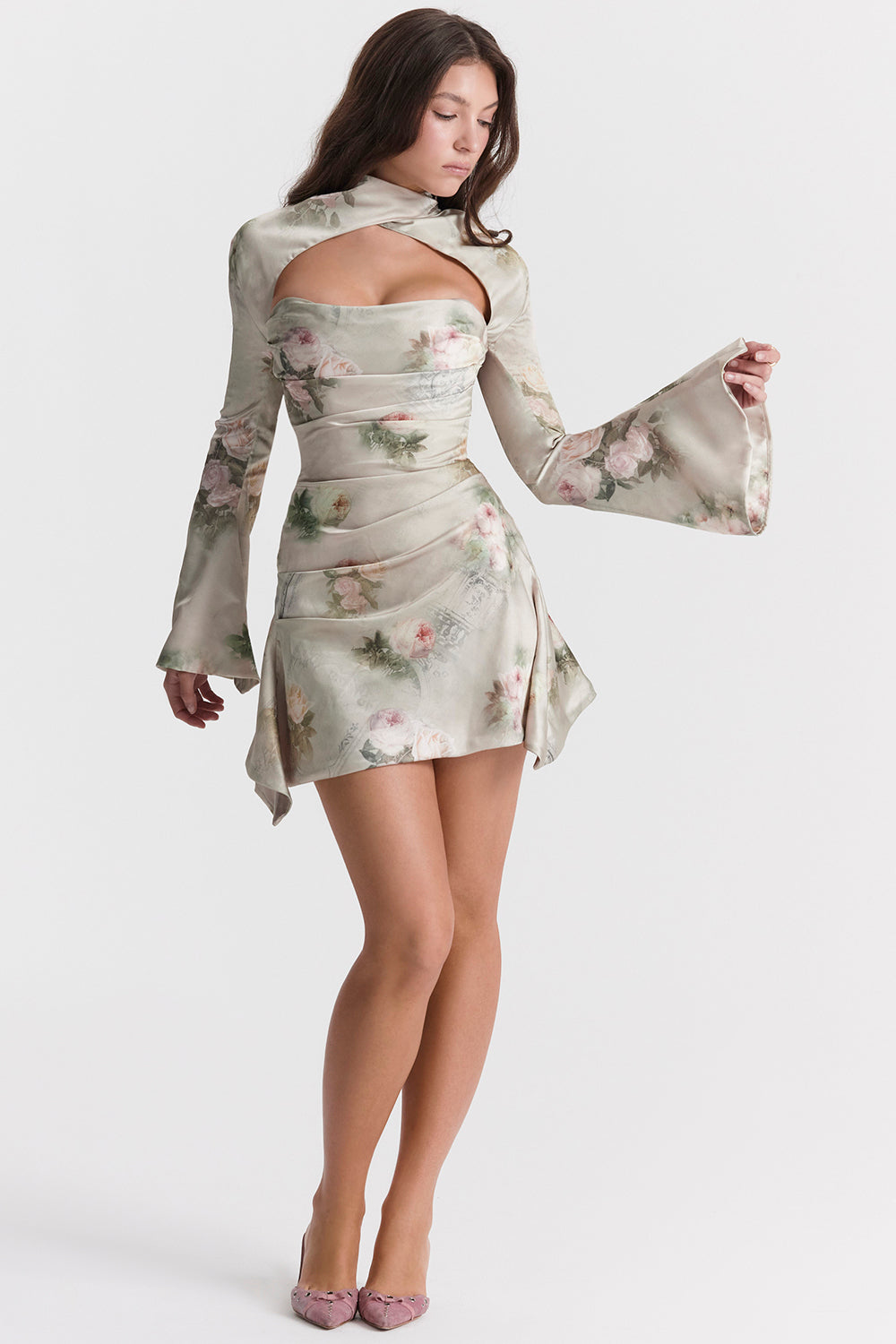 Draped corset dress
