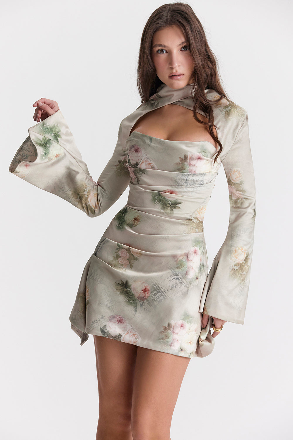 Draped corset dress